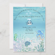 Onder de oceaan baby shower Invitation