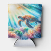 Onder de oceaan zee schildpad blikjeskoeler (Voorkant)