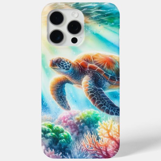 Onder de oceaan zee schildpad Case-Mate iPhone case (Achterkant)