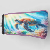 Onder de oceaan zee schildpad golfheadcover (Voorkant)