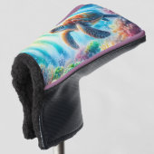 Onder de oceaan zee schildpad golfheadcover (3/4 voorkant)