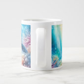 Onder de oceaan zee schildpad grote koffiekop (Achterkant)