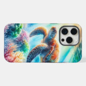 Onder de oceaan zee schildpad iPhone hoesje (Achterkant horizontaal)