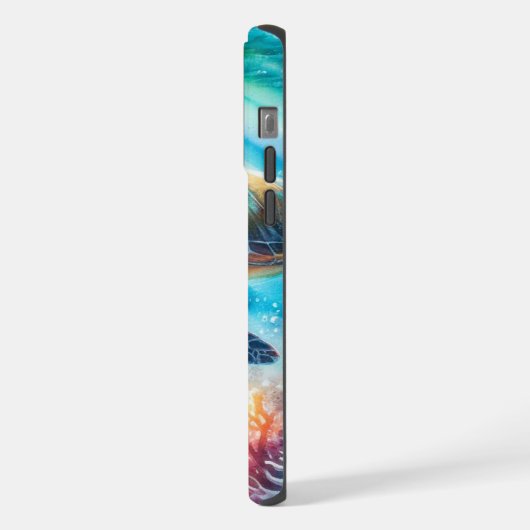Onder de oceaan zee schildpad iPhone hoesje (Linkerkant)