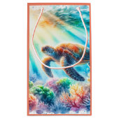 Onder de oceaan zee schildpad klein cadeauzakje (Achterkant)