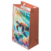Onder de oceaan zee schildpad klein cadeauzakje (Achterkant Gekanteld)