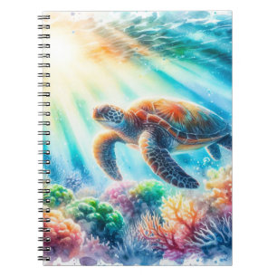 Onder de oceaan zee schildpad notitieboek