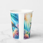 Onder de oceaan zee schildpad papieren bekers (Links)