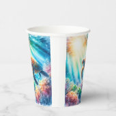 Onder de oceaan zee schildpad papieren bekers (Rechts)