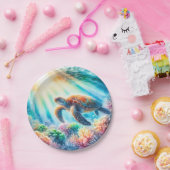 Onder de oceaan zee schildpad papieren bordje (Feest)