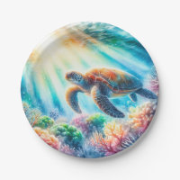 Onder de oceaan zee schildpad