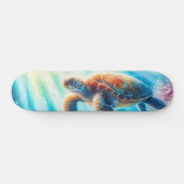 Onder de oceaan zee schildpad persoonlijk skateboard (Horizontaal)