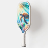 Onder de oceaan zee schildpad pickleball paddle (Links)