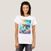Onder de oceaan zee schildpad t-shirt (Voorkant volledig)