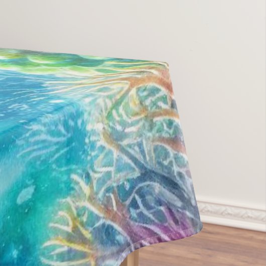 Onder de oceaan zee schildpad tafelkleed (Voorbeeld)