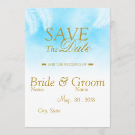 Onder de Palm Sky sparen de Datum Save The Date