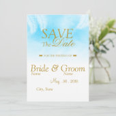 Onder de Palm Sky sparen de Datum Save The Date (Staand voorkant)