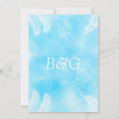 Onder de Palm Sky sparen de Datum Save The Date (Achterkant)