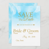 Onder de Palm Sky sparen de Datum Save The Date (Voorkant / Achterkant)