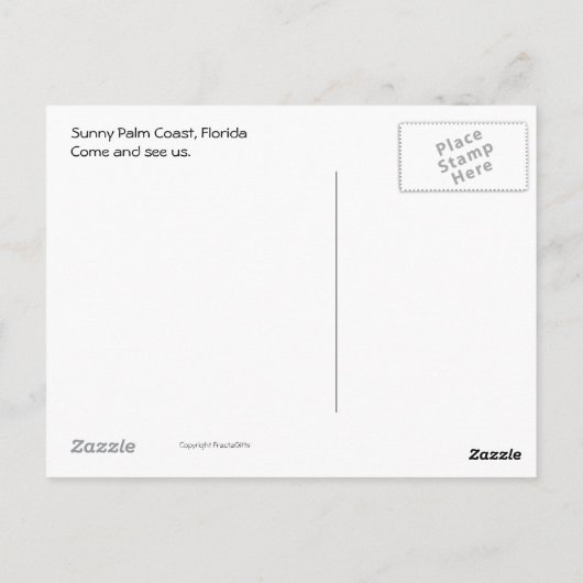 Onder de Palm Tree Post Card Briefkaart (Achterkant)