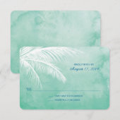 Onder de palmbomen | RSVP Waterverf Wedding RSVP (Voorkant / Achterkant)