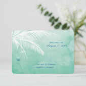 Onder de palmbomen | RSVP Waterverf Wedding RSVP (Staand voorkant)