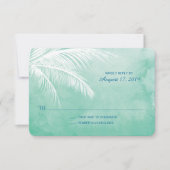 Onder de palmbomen | RSVP Waterverf Wedding RSVP (Voorkant)