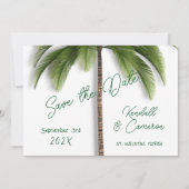 Onder de palmboom Bewaar de datum Save The Date (Voorkant)