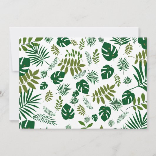 Onder de palmboom Bewaar de datum Save The Date (Achterkant)