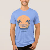 Onder De Palmen Is Mijn Soort Paradijs Tri-Blend Shirt (Voorkant)