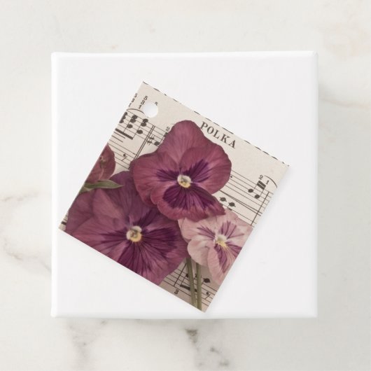 Onder de Pansies Bedankjes Labels (In situ)