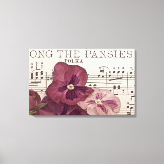 Onder de Pansies Canvas Afdruk (Voorkant)