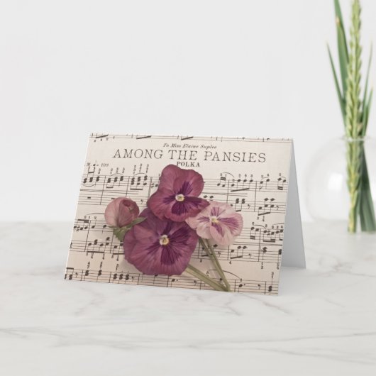 Onder de Pansies Kaart (Voorkant)