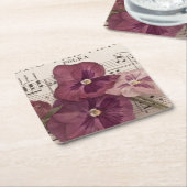 Onder de Pansies Kartonnen Onderzetters (Schuin)
