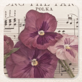 Onder de Pansies Kartonnen Onderzetters