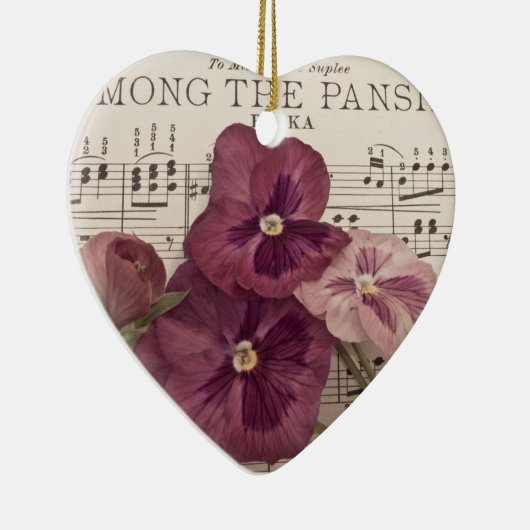 Onder de Pansies Keramisch Ornament (Rechts)