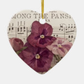 Onder de Pansies Keramisch Ornament (Voorkant)