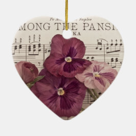 Onder de Pansies Keramisch Ornament