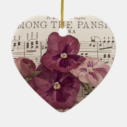 Onder de Pansies Keramisch Ornament (Achterkant)