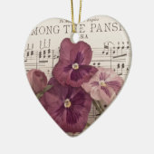 Onder de Pansies Keramisch Ornament (Links)