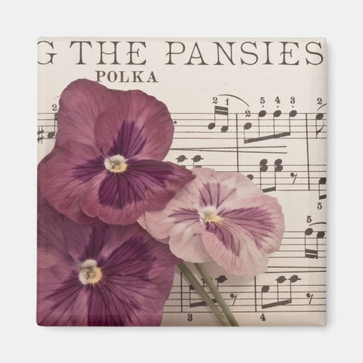 Onder de Pansies Magneet (Voorkant)