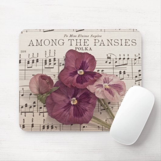 Onder de Pansies Muismat (Met muis)