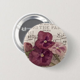 Onder de Pansies Ronde Button 5,7 Cm