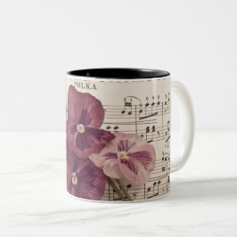 Onder de Pansies Tweekleurige Koffiemok