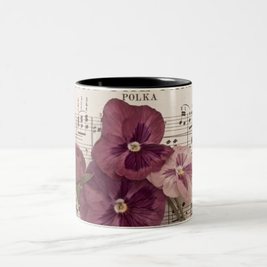 Onder de Pansies Tweekleurige Koffiemok (Center)