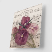 Onder de Pansies Vierkante Klok (Hoek)