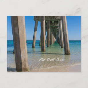Onder de Pensacola Beach Pier "Beterschap" ansicht Briefkaart