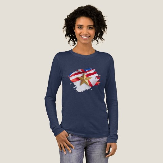 Onder de Plooien van de Vlag Tri-Blend Shirt (Voorkant)