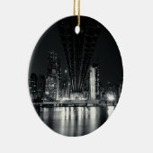 Onder de QueensBoro Bridge - NYC Keramisch Ornament (Rechts)
