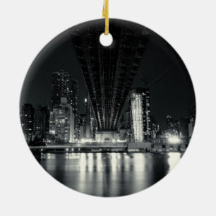 Onder de QueensBoro Bridge - NYC Keramisch Ornament